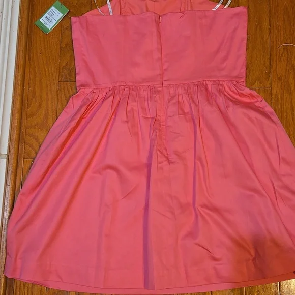 Lilly Pulitzer Pink Strapless Dress with Seashell Embroidery NWT size 14 - Picture 6 of 7